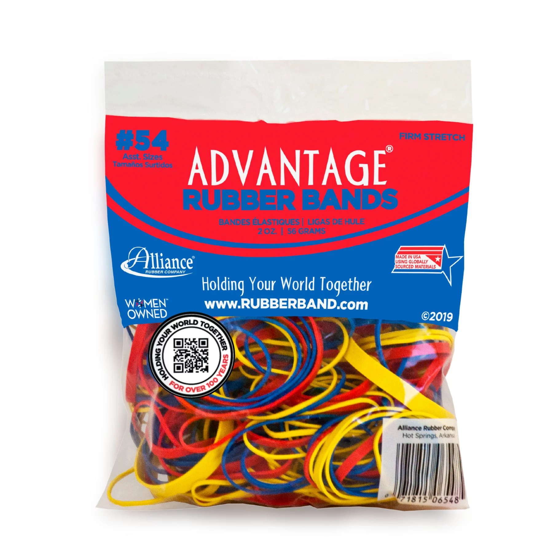 Simply Done Rubber Bands Colorful Assorted Sizes, Organization